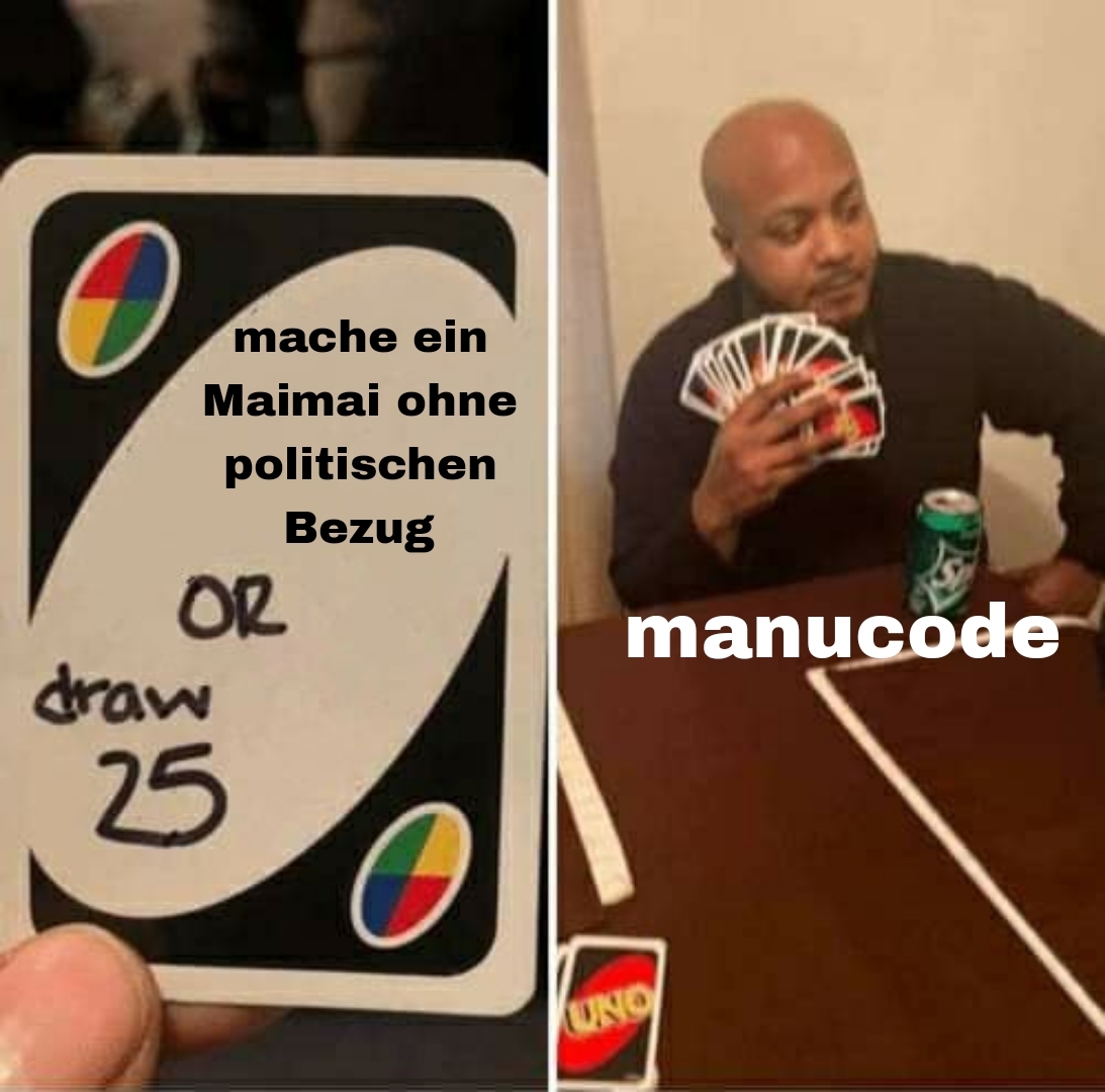 Manucode zieht 25 Karten