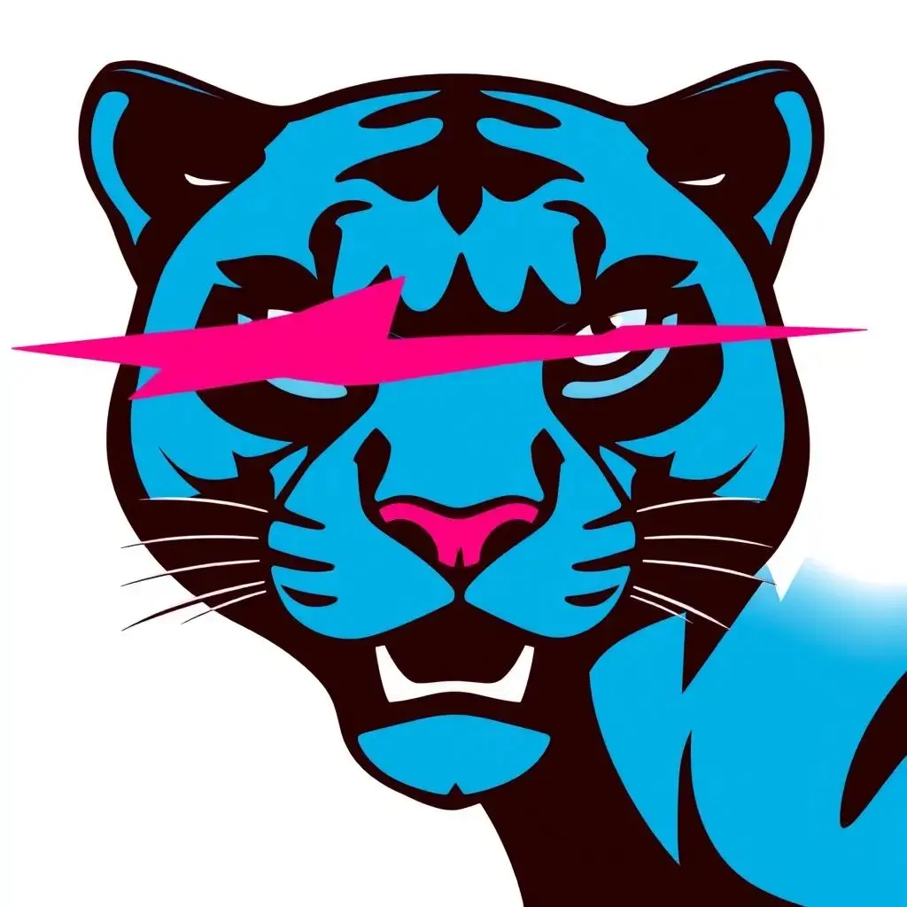 Image with seed 1719321800 generated via AI Horde through @aihorde@lemmy.dbzer0.com. Prompt: a logo, the profile of a blue panther with a pink lightening bolt across the eye.