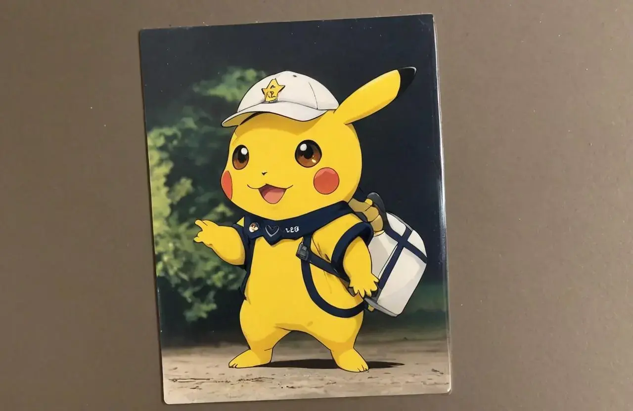 Image with seed 3123330654 generated via AI Horde through @aihorde@lemmy.dbzer0.com. Prompt: A souvenir postcard, a surprised pikachu in a nuccclear protection uniform ###, lowres, cropped, cgi, pixelated, padding, border