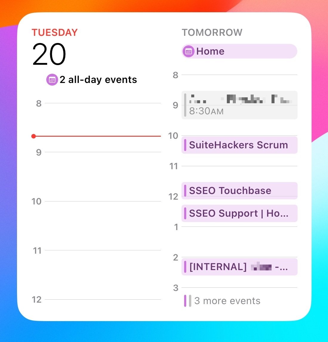 iOS 18 Calendar Widget