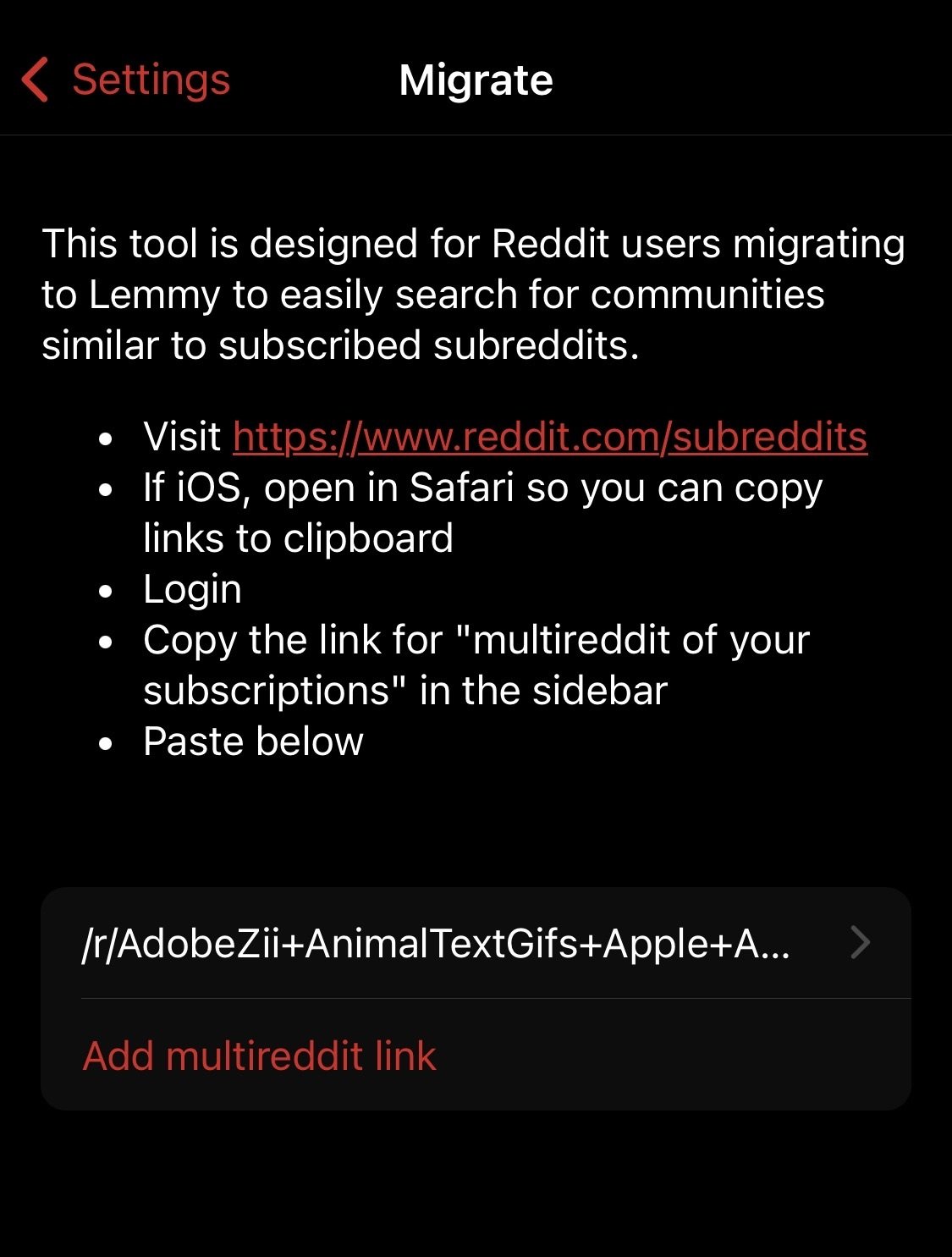 Migrate Subreddit