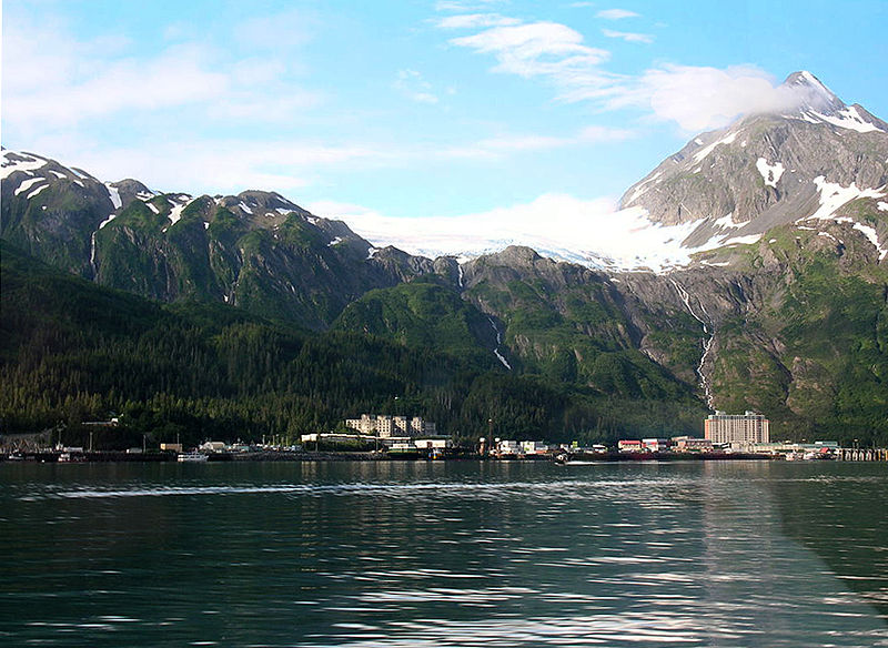 Skyline of Whittier, Alaska, in 2008