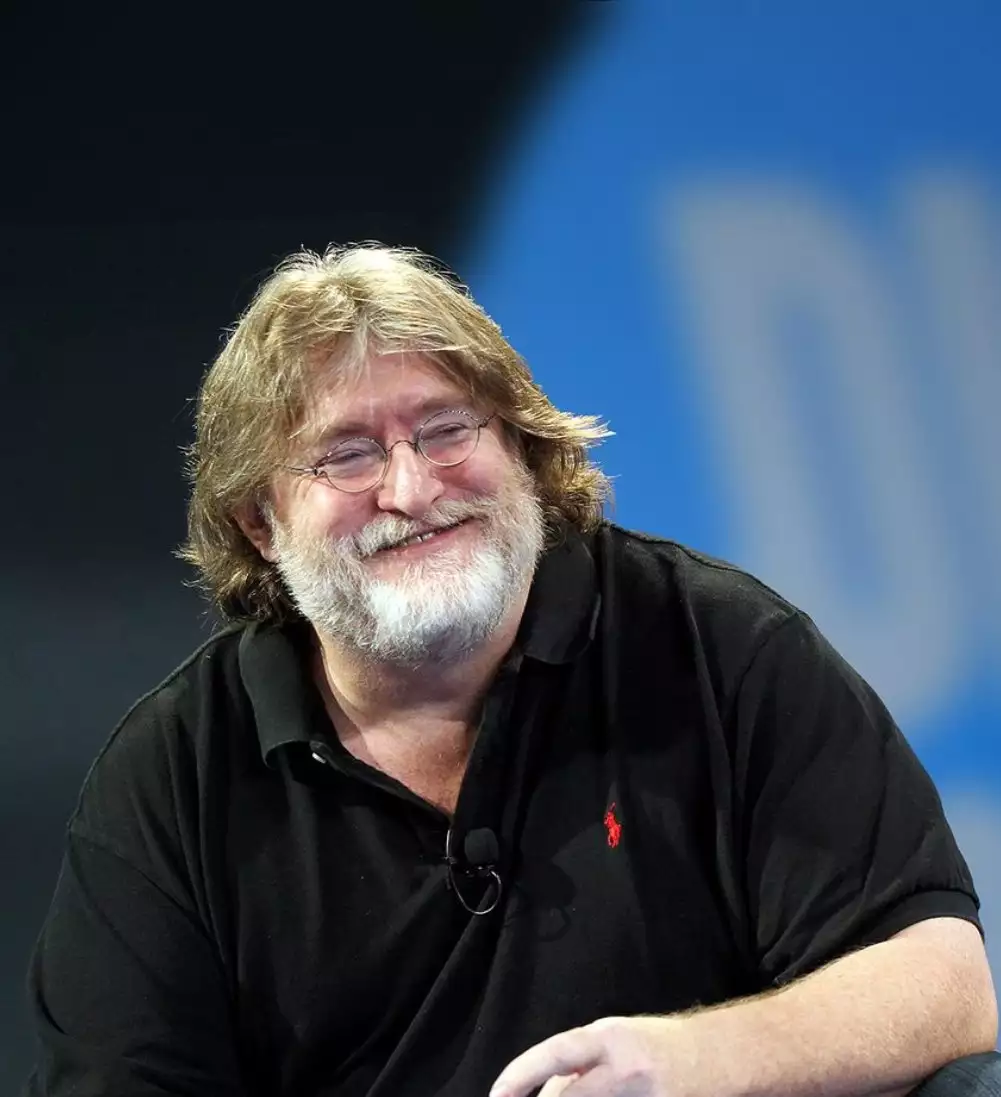 Gabe Newell smiling