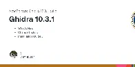 Ghidra 10.3.1 released