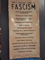 Early Warning Signs of Fascism