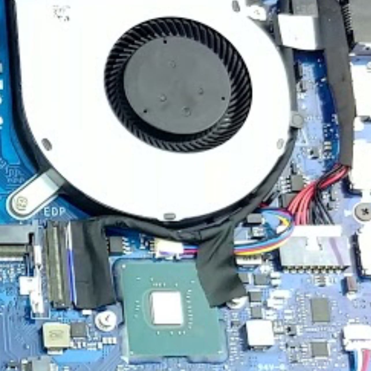 right side of laptop mainboard